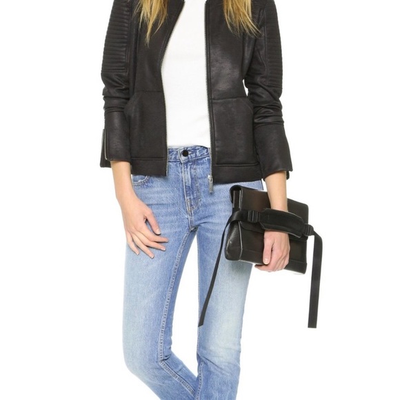 The Kooples Moto Jacket Sz S Black - Picture 4 of 10